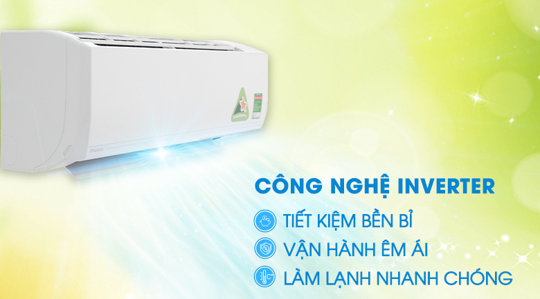 Công nghệ Inverter - Máy lạnh Daikin Inverter 1.0 HP ATKC25UAVMV