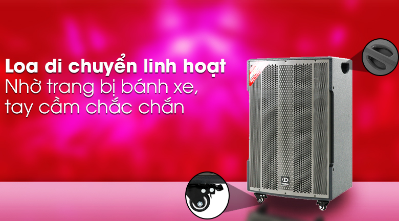 Loa kéo Karaoke Dalton TS-18G850X 850W - Di chuyển linh hoạt