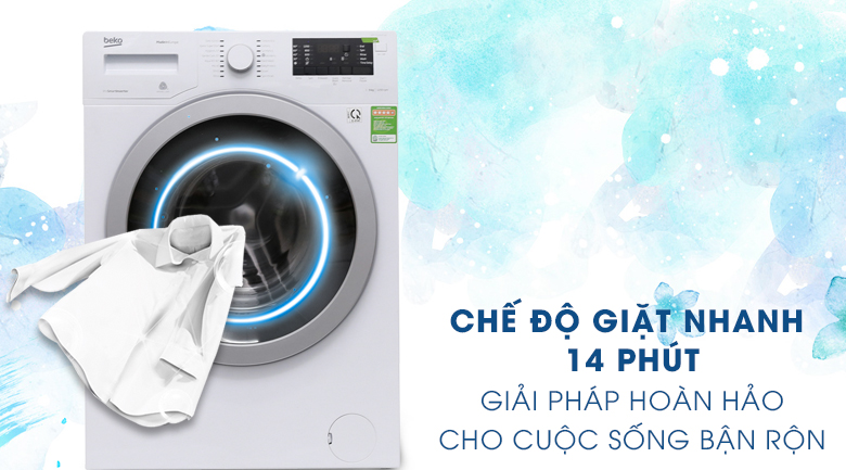 Chế độ giặt nhanh 14 phút - Máy giặt Beko inverter 9 kg WMY 91283 PTLB2