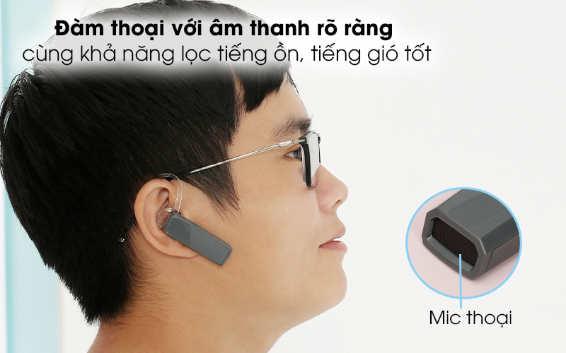 Tai nghe Bluetooth Plantronics Explorer 80 Sable Xám - Nhận cuộc gọi, đàm thoại trực tiếp trên tai nghe