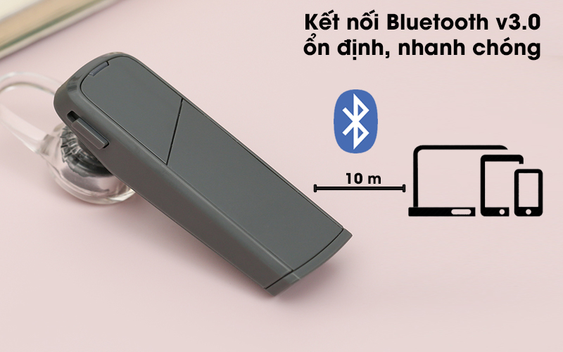 Tai nghe Bluetooth Plantronics Explorer 80 Sable Xám - Sử dụng Bluetooth v3.0