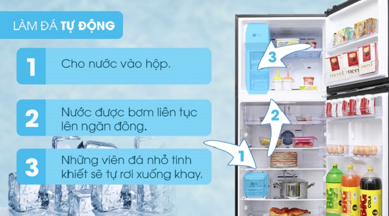 Thiết kế ngăn lấy nước bên ngoài và làm đá tự động vô cùng tiện lợi - Tủ lạnh Samsung Inverter 360 lít RT35K5982BS/SV